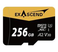 Exascend Catalyst UHS-I/V30/U3/Class 10 - Scheda MicroSD da 256 GB, con adattatore
