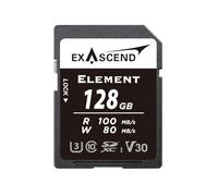 Exascend Element - Scheda di memoria SDXC UHS-I V30 da 128 GB, 4K UHD, fino a 170 MB/s, UHS-I, classe 10, U3, V30 (UHS-I V30 100MB/s, 128 GB)