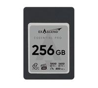Exascend Essential Pro - Scheda di memoria CFExpress 4.0 da 256 GB, tipo A, 1650 MB/s in scrittura, 1800 MB/s in lettura, VPG400, offre scheda video CF Ultra HD 8K con scrittura sostenuta 850 MB/s