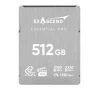 Exascend Essential Pro Tough - Scheda di memoria CFexpress 4.0 da 512 GB di tipo B, 3150 MB/s velocità di scrittura, velocità di lettura 3750 MB/s, certificazione VPG400 impeccabile acquisizione video