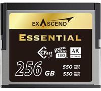 Exascend Essential - Scheda di memoria Cfast 2.0 da 256 GB, fino a 520 MB/s di lettura, approvata per Blackmagic URSA Mini Pro 12K, Canon XC15/C300MKII e altri