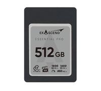 Exascend Scheda Essential Pro CFexpress TypeA 4.0 da 512 GB/lettura: 1800 MB/s, scrittura: 1650 MB/s