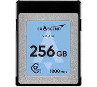 Exascend VIGOR PRO-CINEMA CFexpress Tipo B Velocità di scrittura 1700 MB/s Velocità di lettura 1800 MB/s per video RAW 8K Per DSLR e videocamere professionali Velocità di scrittura sostenuta