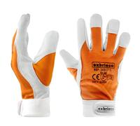 EXBRIECO, 1, 3, 6 o 12 Paia, Guanti da Lavoro, DPI, Guanti in Pelle D'agnello, Protezione Dall'abrasione, Resistenza allo Strappo, Sicurezza sul Lavoro, Meccanica, Termica, Giardinaggio, Edilizia.
