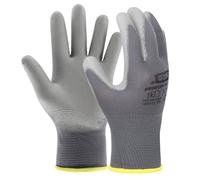 EXBRIECO, 12, 6 o 3 Paia, Guanti Protettivi, Guanti da Lavoro, DPI, Nylon e Poliuretano, Traspiranti, Resistenti allo Strappo, Durevoli, Leggeri, Resistenti all'abrasione, Giardinaggio, Riparazioni.