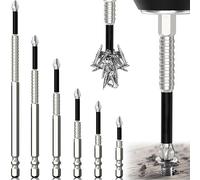 Exbrith 6 Pezzi Set Punte Magnetiche Avvitatore, Punte Antiscivolo per Cacciaviti Phillips, Inserti Avvitatore Professionali, 1,96/2,55/2,95/3,9/4,72/5,9 Pollici, Per Trapani a Percussione Manuali ecc