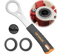 Exbrith Chiave per pedali, Chiave per Guarnitura, Attrezzo per Bicicletta Centerlock, con 2 Adattatori 1 Strumento per Il Coperchio della Pedivella, Compatibile con Shimano Hollowtech II/BB9000, BBR60