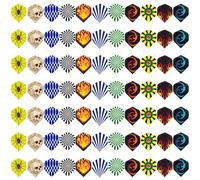 Exburanty 77 Pezzi Freccette Alette, Volo Dart Standard di Spessore Extra, perfette per Freccette Soft e Steel Tip