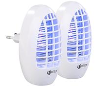 EXBUSTER Insetticidi per Insetti Vari - Luce Blu Zanzare: Insetticida a Presa con Luce UV, per stanze Fino a 20 m² (Blu Presa per Insetti Killer Spina, Sterminatore di Insetti, Repellente)