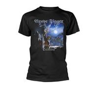 EXCALIBUR By GRAVE DIGGER Maglietta T-Shirt Nera Qualità Ufficiale