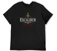 Excalibur Draught King Arthur Beer Parody Unisex T-Shirts Graphic Print Mens Tee Shirt Black S