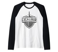 Excalibur La Spada Leggendaria nella Pietra di Re Artù Maglia con Maniche Raglan