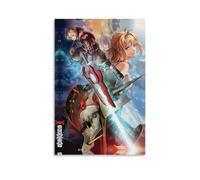Excalibur - Poster su tela con personaggi del videogioco Xenoverse, decorazione da parete moderna per la camera da letto, per la camera da letto, la musica e il film, 40 x 60 cm, senza cornice
