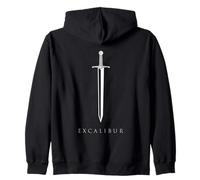 Excalibur Spada Leggendaria nella Pietra Re Arthur Minimal Felpa con Cappuccio