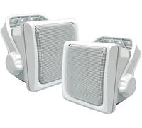 Excalibur X22.2UW 3 in / 7,6 cm Set Altoparlanti Universali da Esterno | 20 W nominali / 60 W max, 90 dB, 100 Hz-20 kHz - custodia resistente alle intemperie, griglie bianche e staffe incluse