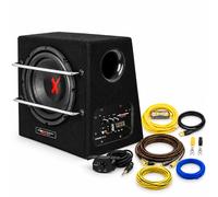 Excalibur X801BA Subwoofer Attivo 20cm 8" 200W RMS + Kit Cavi Omaggio