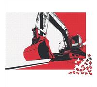 Excavator Heavy Duty Construction Puzzle Impossible 1000 Pezzi Decorazione Per La Casa. Giochi Rilassamento E Intelligence Per Adulti E Ragazzi Da 14 Anni 38x26cm/1000pcs