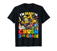 Excavator I'm Ready To Crush Third Grade Back To School Boys Maglietta