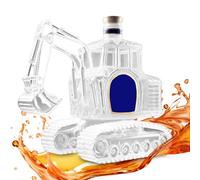 Excavator-Shaped Whiskey Bottle, Glass Decanter Art Sculpture, Spirit Storage Jar Statue, Glass, Collector’s Display Piece, for Bar Kitchen Holiday Party Wedding Dad Birthday Dining Room Decor
