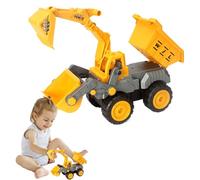 Excavator Toy, Multi-Functional Construction Shovel Vehicle, Adorable Excavator Plush, Educational Learning Toys for Children Boys and Girls, Kids, 10.83x4.92x8.46 Inches