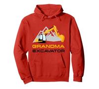 Excavator Women's Construction Fun Matching Family - Grandma Felpa con Cappuccio