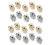 EXCEART 1 Set Rivetti Fantasma Perno A Forma di Teschio Rivetto Fai da Te Teschio Mestiere del Rivetto della Borsa delle Scarpe Borchia Testa di Fantasma Gotico Lega di Zinco 20 Pezzi