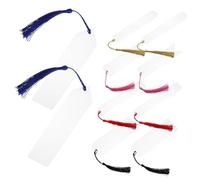 EXCEART 1 set Segnalibri Acrilici Vuoti con Nappe Colorate Segnalibri Personalizzabili per DIY e Decorazione Libri per Lettori e Regali Compleanno