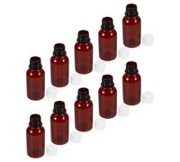 EXCEART 10 Pezzi Contenitore per Pillole 100ml in Pet con Tappo a Vite | Ricaricabile e Portatile, Colore Marrone, Chiusura Ermetica, Uso Domestico, Dosaggio Graduato