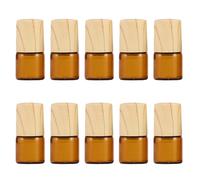 EXCEART 10 Pezzi Flacone Roll-on 1ml in Vetro e ABS Marrone per Oli | Confezione, Struttura Sottile e Portatile, Chiusura Anti Perdita, Protegge Contenuto Dai Raggi