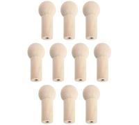 EXCEART 10 Pezzi Ganci Appendiabiti in Legno Beige 51x23x15mm con Vite e Dado per Appendere Vestiti Asciugamani Cappelli Mantenendo Ordine e Proteggendo Tessuti