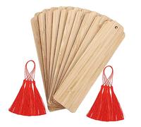 EXCEART 10 Set Segnalibri Mano per Diy Segnalibri Vuoti per Intaglio e Decorazione Marker per Pagine Personalizzabili con Frange Rosse
