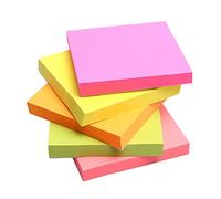 EXCEART 100 fogli Foglietti Adesivi Quadrati Blocchi Colorati Casual Note Autoadesive per Ufficio Scuola e Casa per Organizzazione e Veloci Colore Casuale Colore Casuale