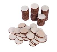 EXCEART 100 Pezzi Numeri per Tombola Dischi di Legno Rotondi, Legno Ornamenti per Scrap Booking e Art Crafts Project, Finitura Liscia, Beige | Decorare, da Dipingere e Tingere, Finitura Liscia, Beige, per Cartoncini Fatti a Mano