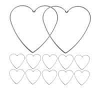 EXCEART 12 Pezzi Anelli di Metallo a Forma di Cuore per Acchiappa Sogni, Robusti in Ferro Argento, per Decorazioni Matrimonio e Progetti DIY Creativi