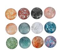 EXCEART 12 Pezzi calamita da frigo in marmo per frigorifero decorativo Adesivi di Adesivo rotondo cabochon in marmorizzato adesivo patch di macchie di Bicchiere