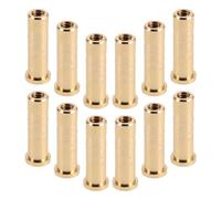 EXCEART 12 Pezzi Inserti in Ottone per Frecce da Caccia e Tiro al Bersaglio, Peso 38 Grain, Ottimizzati per Aste da 6,2mm, Migliorano la Precisione Le Prestazioni