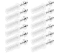 EXCEART 12 Pezzi Kit per Porte Basculanti a Doppia Perno a Molla Bianco | Guida Superiore a Rullo, Supporto Stabile e Scorrimento Fluido, per Armadio e Pieghevole