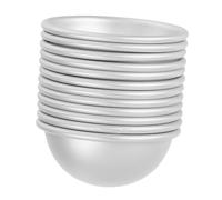 EXCEART 12 pezzi Stampi Semisfera in Alluminio Anodizzato per DIY Bombe da Bagno e Dolci Emisferico Riutilizzabile Antiruggine per Creazioni Fatte in Casa Facili da Sformare e Pulire