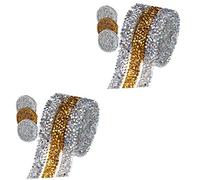 EXCEART 12rotoli Nastro Strass Autoadesivo Resina Design Brillante e Luminoso per Decorazioni Fai da Te Matrimonio e Artigianato Creativo