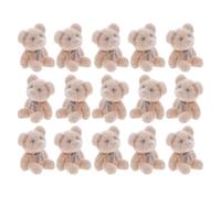 EXCEART 15 Pezzi Orsetti Miniature in Plastico Morbido Touch Delicato, Accessori Versatili per Shower e Portachiavi, Decorazioni Carine a Forma di Orsetto