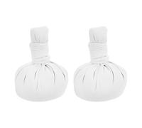 EXCEART 2 Palline da Massaggio Thailandesi in Cotone per Aromaterapia e Rilassamento Muscolare, Impacco Tradizionale Bianco per Benessere in Ufficio o Palestra