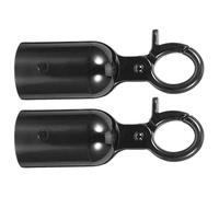 EXCEART 2 Pezzi Gancio Fermacorda in Lega di Zinco Nero per Terminale Corda 32mm, Resistente All’usura Design Elegante per Gestione Precisa Code in Ambienti Commerciali