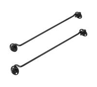 EXCEART 2 Pezzi Gancio per Finestra in Acciaio Inossidabile Nero da 12 Pollici con Viti, Design Elegante e Superficie Liscia, Blocca Finestra per Uso Interno e Cabine