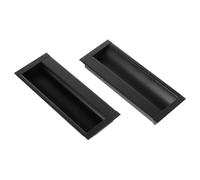 EXCEART 2 Pezzi Maniglia Invisibile da Incasso per Armadio e Cassetto, Nero | Design Integrato, Facile Installazione, Sostituisce una Maniglia Vecchia o Rotta, Lega di Alluminio per Mobili e Credenze