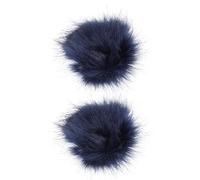 EXCEART 2 Pezzi Pompon in Lana Artificiale Blu 8-9cm per Scarpe e Cappelli, Morbido e Confortevole, Accessorio Decorativo Versatile per Amici Femminili, Confezione