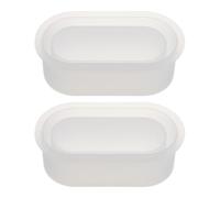 EXCEART 2 Pezzi Stampo Ovale in Silicone per Vasi Succulenti, Alta Elasticità e Riduzione degli Sprechi, per Progetti Fai da Te di Vasi Moderni e Artistici