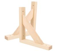 EXCEART 2 Pezzi Supporto Mensola da Muro in Legno Massello, Staffa Angolare Resistente e Pesante per Mensole, per Garage e Casa, Alta Durata e Resistenza All’usura