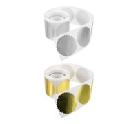 EXCEART 2 Rotoli Adesivi in Carta per Sigillo Stampa a Rilievo Chiara e Resistente, Etichette Adesive 50mm per Certificati e Gestione Documenti in Ufficio