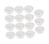 EXCEART 2 Set Coperchio Del Tubo Da Banco D'ufficio Con Usb Pratici Copriforo Protettori Corde Buco Della Scrivania Guidato Ordinato Foro Sul Desktop Nero Plastica Grigio Chiaro 15 Pezzi*2
