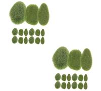 EXCEART 2 Set di Pietre Muschiose Artificiali Pietre Muschiose Finte Decorazioni Muschio Verde per Decorare 15 Pezzi * 2